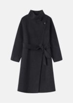 Women Wool Broadcloth Plain Coat