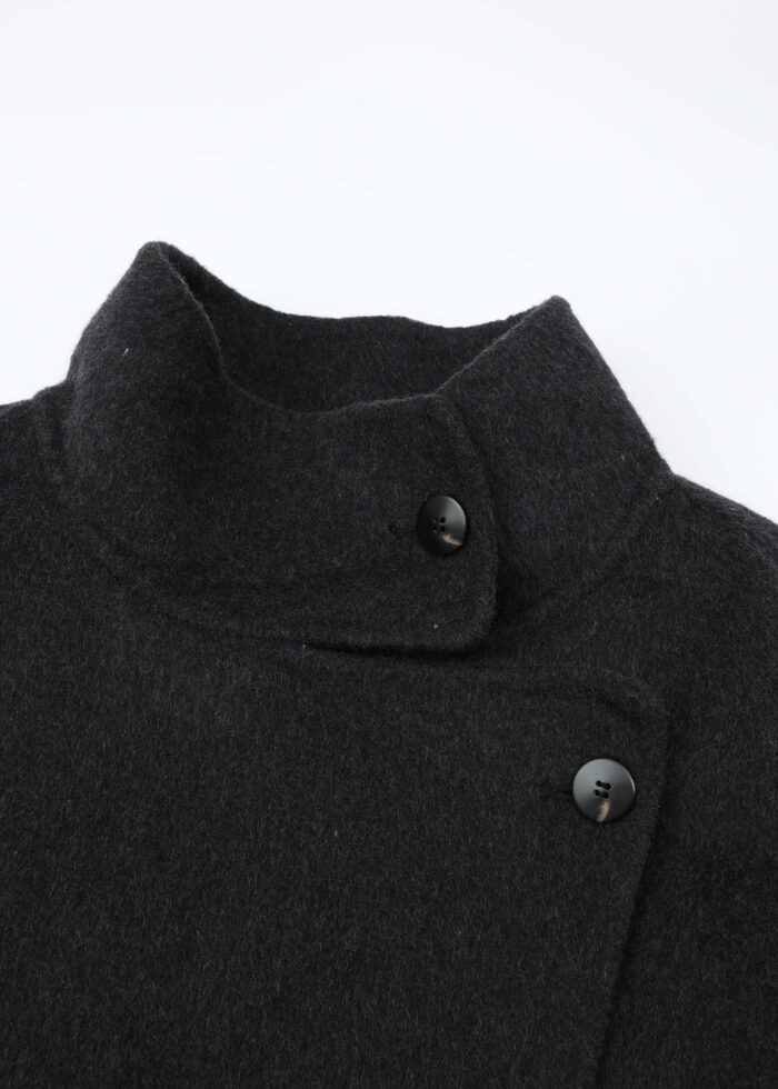 Women Wool Broadcloth Plain Coat - Image 2