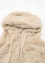 Women Striped Fur Jacket - Image 2