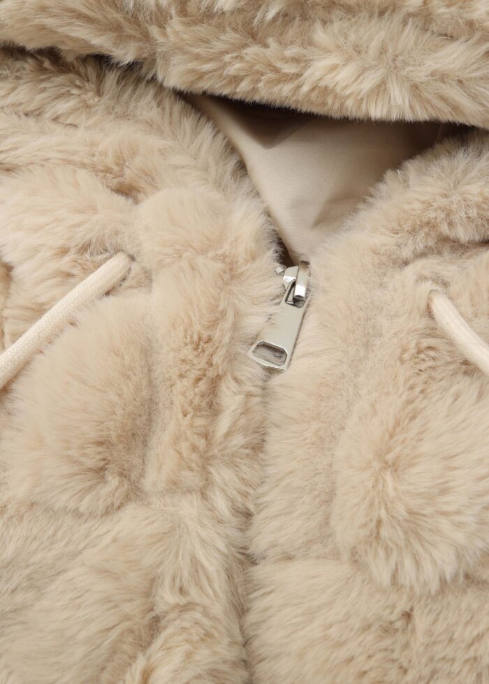 Women Striped Fur Jacket - Image 4