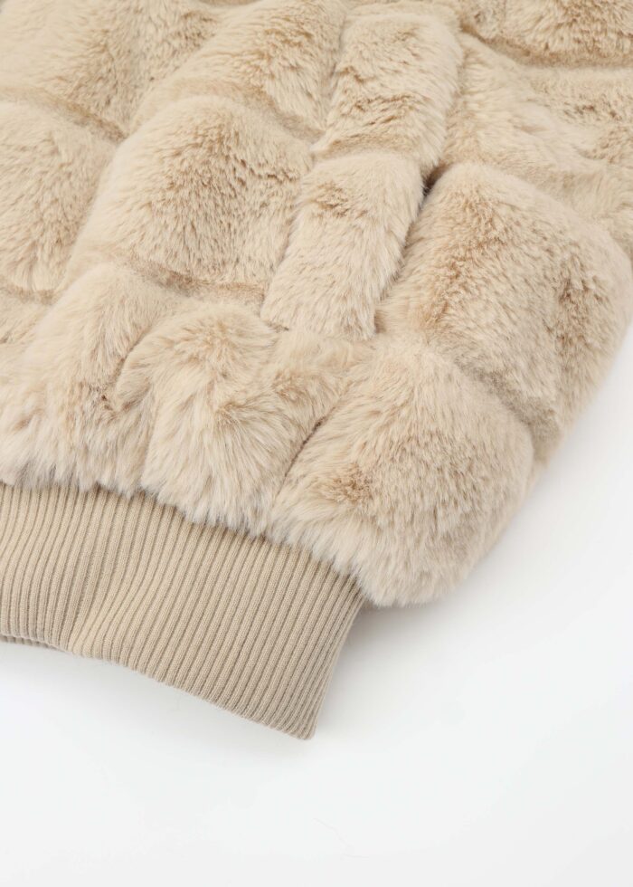 Women Striped Fur Jacket - Image 5