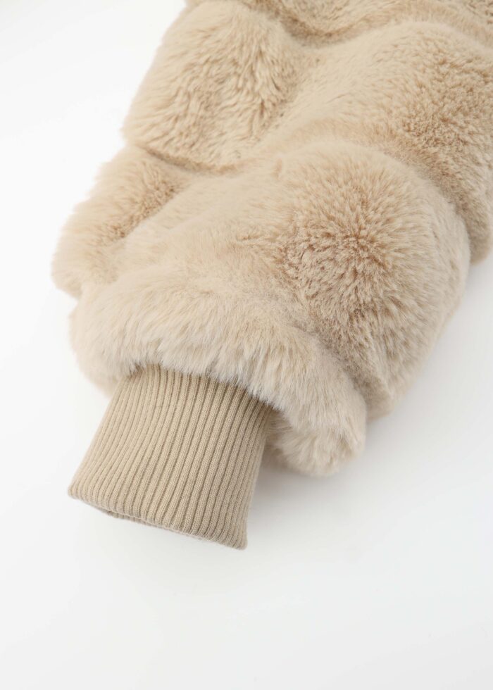 Women Striped Fur Jacket - Image 6