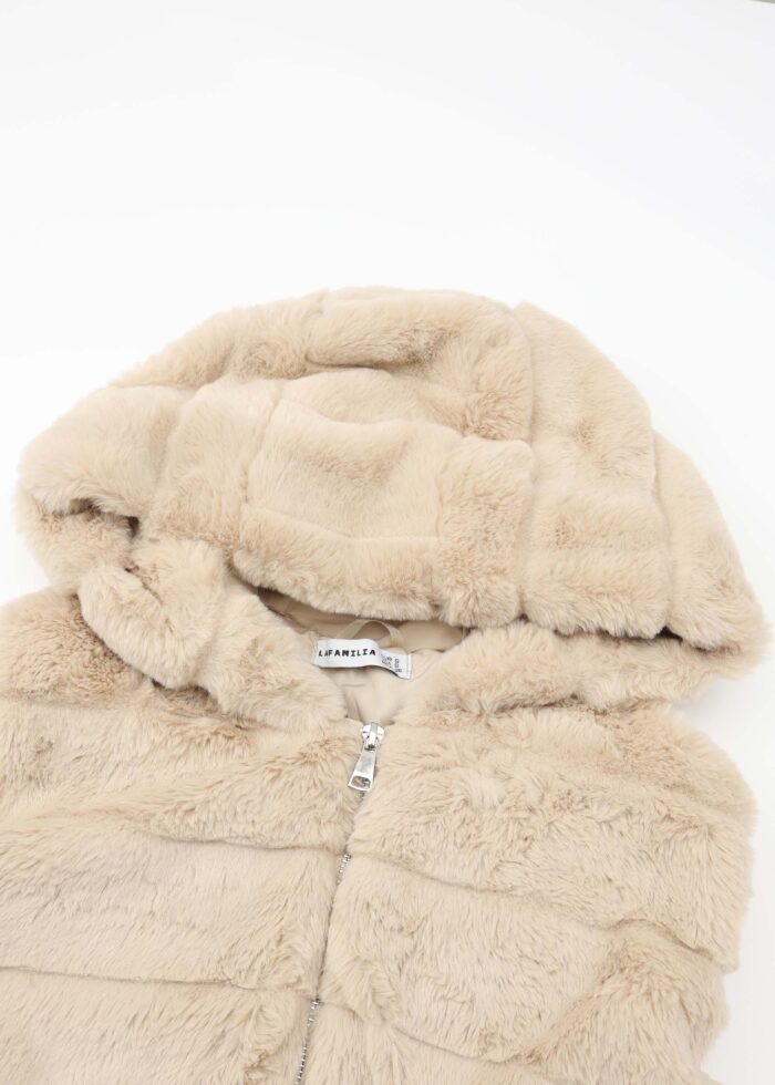 Women Striped Fur Vest - Image 2