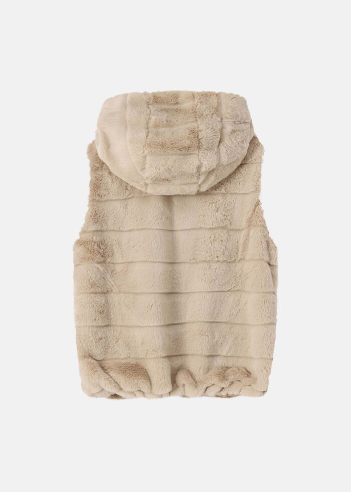 Women Striped Fur Vest - Image 6