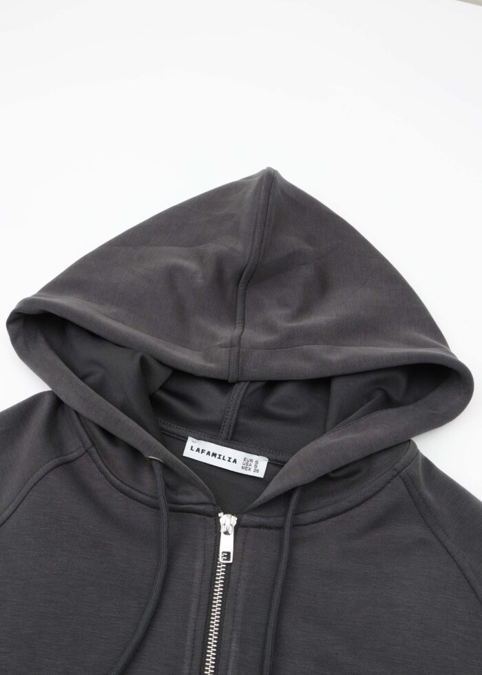 Women Plain Scuba Fabric Track Jacket - Image 2