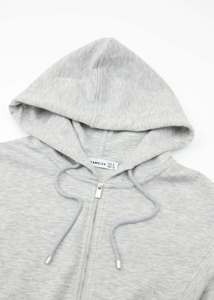 Women Plain Scuba Fabric Track Jacket - Image 2