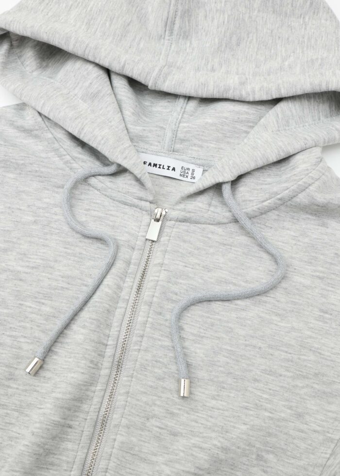 Women Plain Scuba Fabric Track Jacket - Image 3