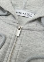 Women Plain Scuba Fabric Track Jacket - Image 4