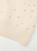 Women Knitted Pearls Decor Jacket - Image 4