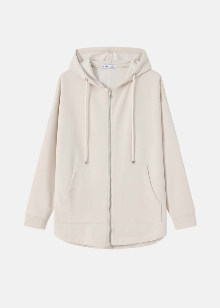 Women Plain Scuba Fabric Track Jacket - Image 1