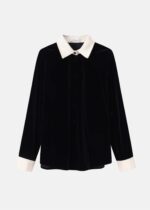 Women Velvet Plain Shirt