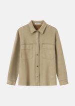 Women Suede Plain Shirt