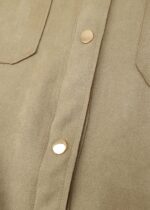 Women Suede Plain Shirt - Image 4