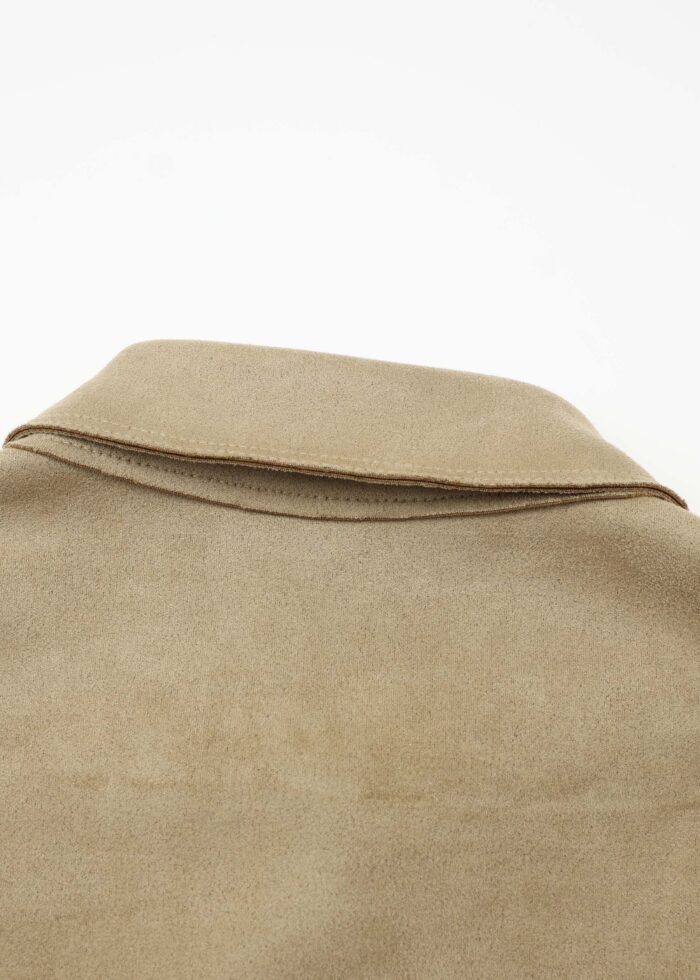 Women Suede Plain Shirt - Image 7