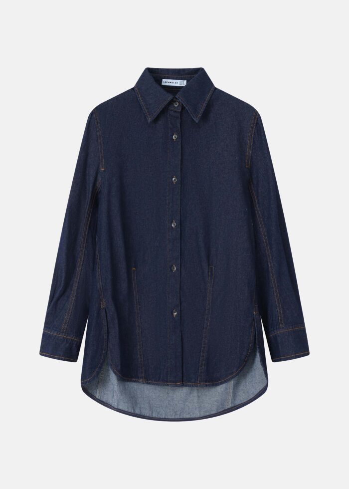 Women Denim Plain Shirt - Image 1