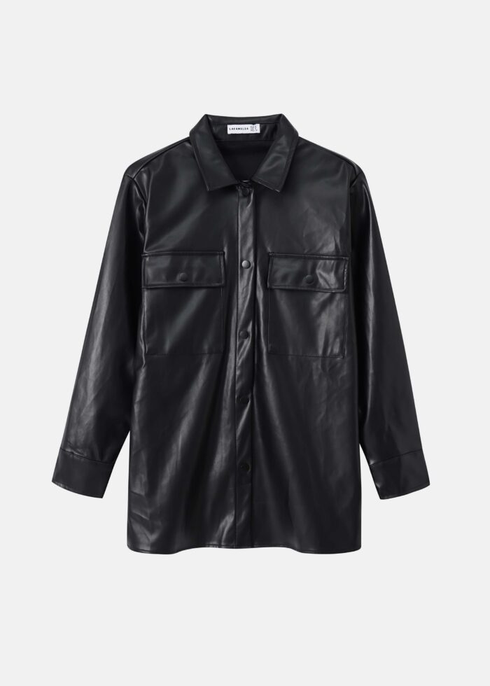 Women Leather Shirt - Image 1