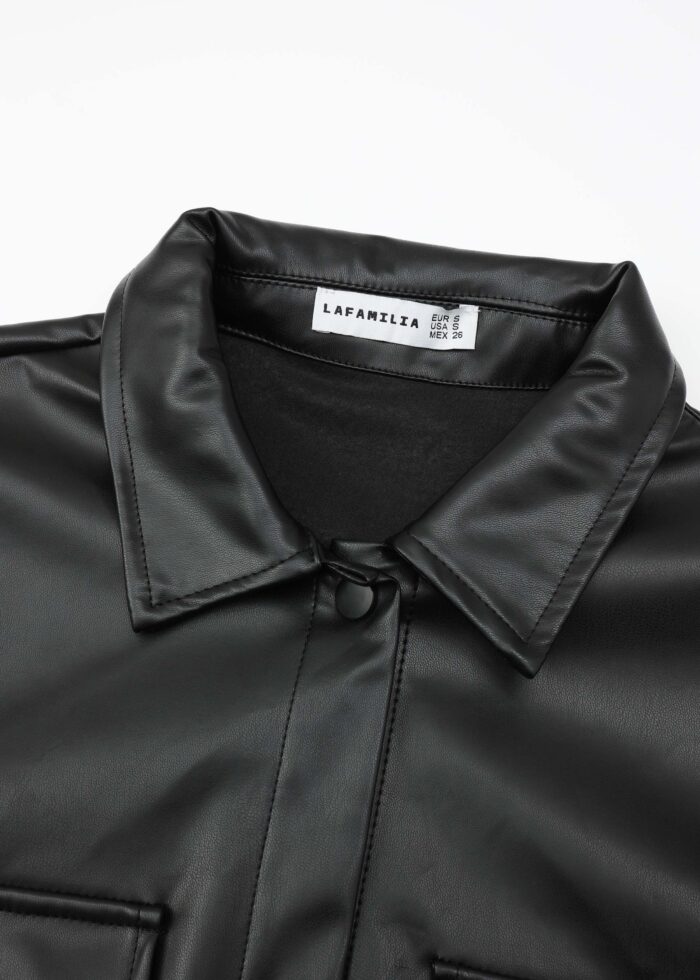 Women Leather Shirt - Image 2