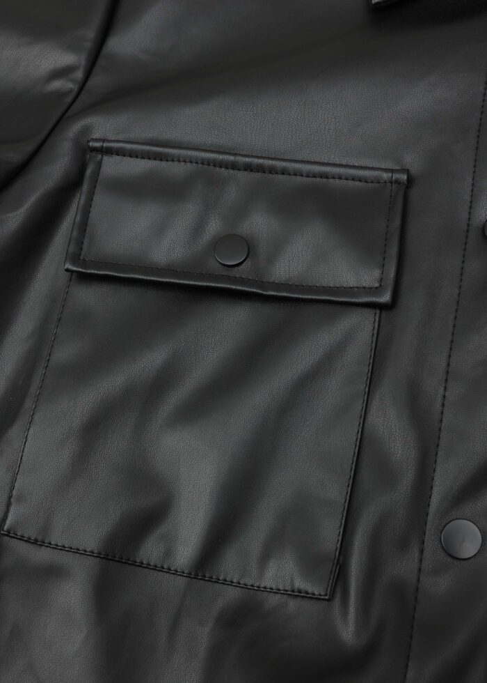 Women Leather Shirt - Image 3