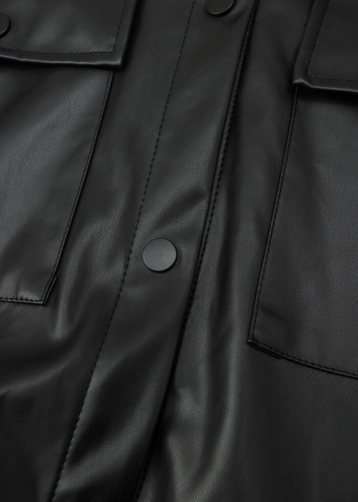 Women Leather Shirt - Image 4