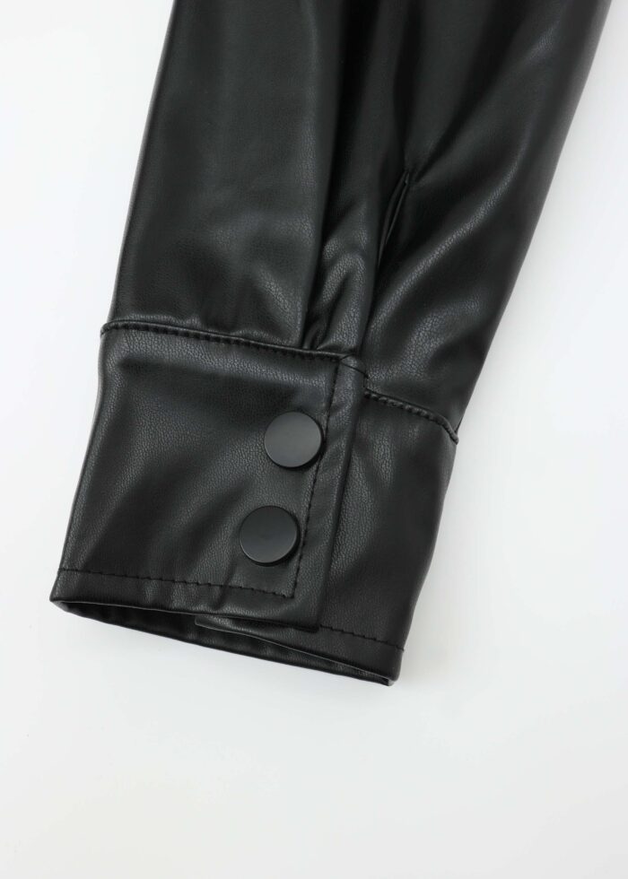 Women Leather Shirt - Image 6