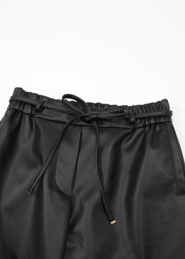 Women Leather Flow Trouser - Image 2