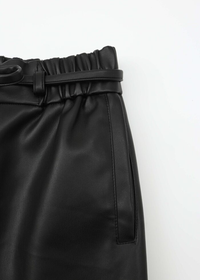 Women Leather Flow Trouser - Image 3