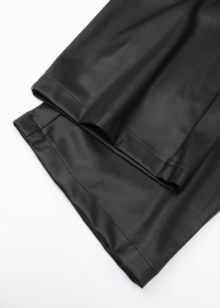 Women Leather Flow Trouser - Image 4