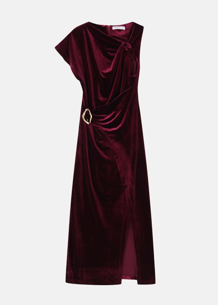 Women Long Velvet Dress - Image 1