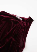 Women Long Velvet Dress - Image 2