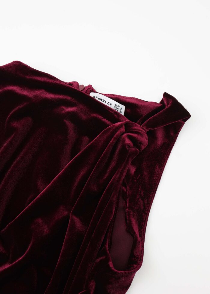 Women Long Velvet Dress - Image 2