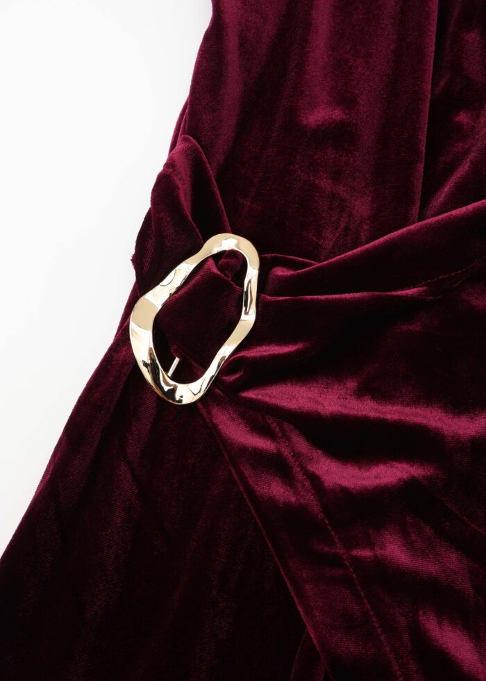 Women Long Velvet Dress - Image 3