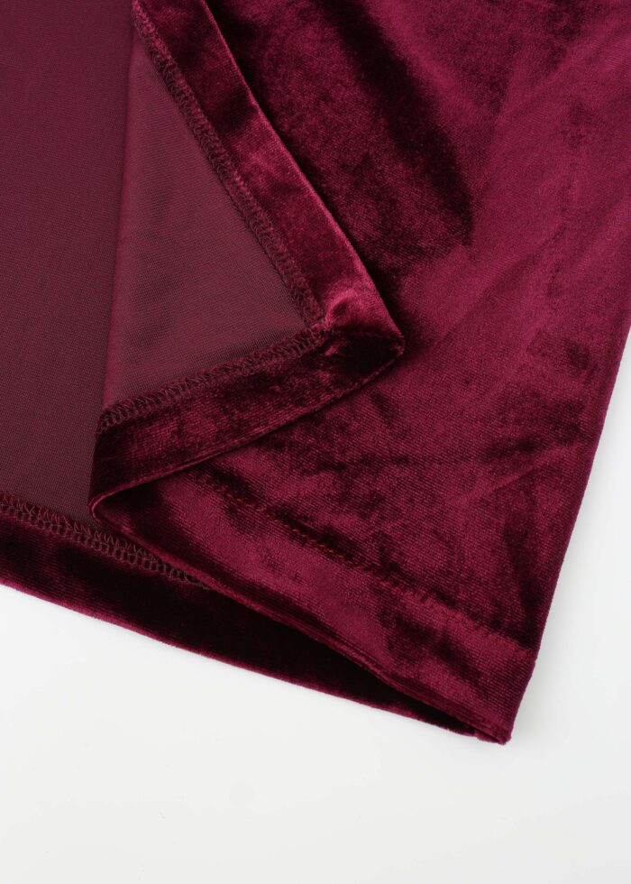 Women Long Velvet Dress - Image 4