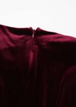 Women Long Velvet Dress - Image 5