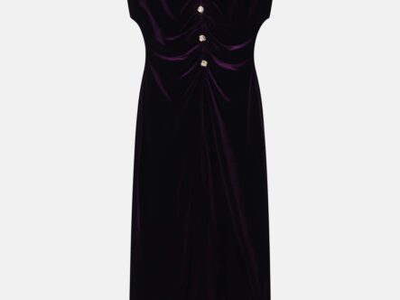 Women Velvet Midi Dress