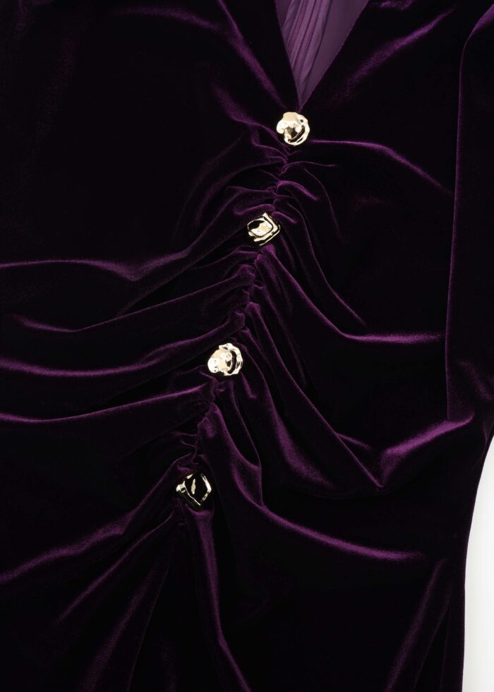 Women Velvet Midi Dress - Image 4