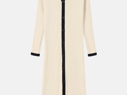 Women Knitted Fabric Long Dress