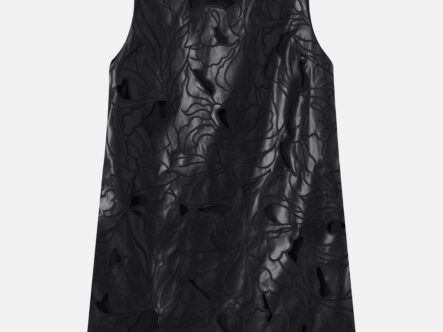 Women Embroidery Leather Short Dress