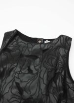 Women Embroidery Leather Short Dress - Image 2