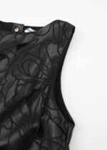 Women Embroidery Leather Short Dress - Image 3