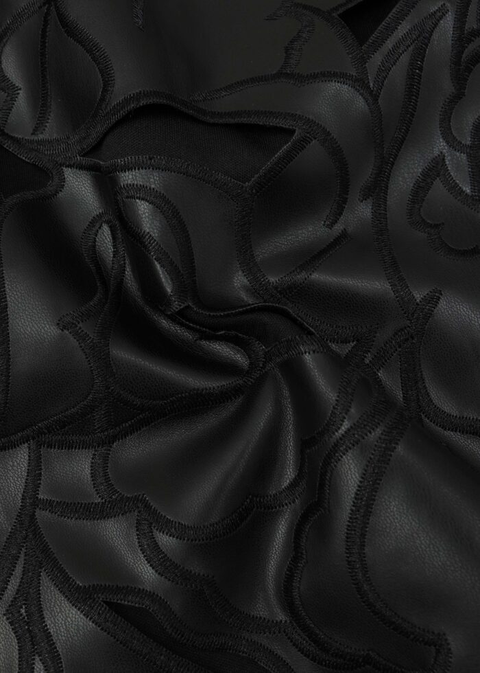 Women Embroidery Leather Short Dress - Image 7