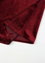 Women Velvet Long Skirt - Image 4