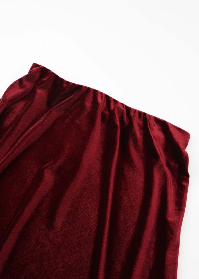 Women Velvet Long Skirt - Image 5