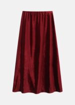 Women Velvet Long Skirt - Image 6