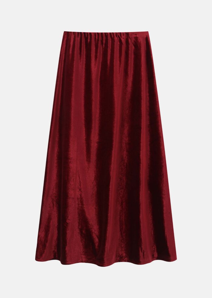 Women Velvet Long Skirt - Image 6