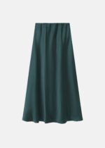 Women Plain Satin Long Skirt