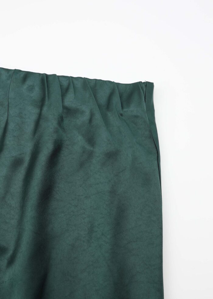 Women Plain Satin Long Skirt - Image 3