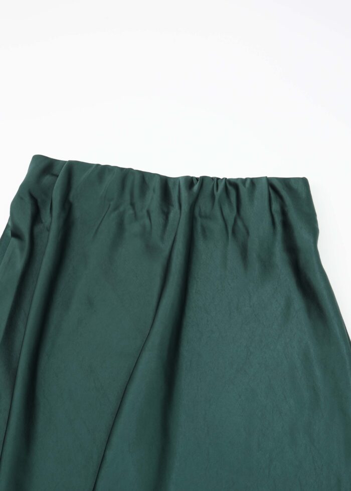 Women Plain Satin Long Skirt - Image 5