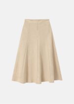 Women Suede Midi Skirt