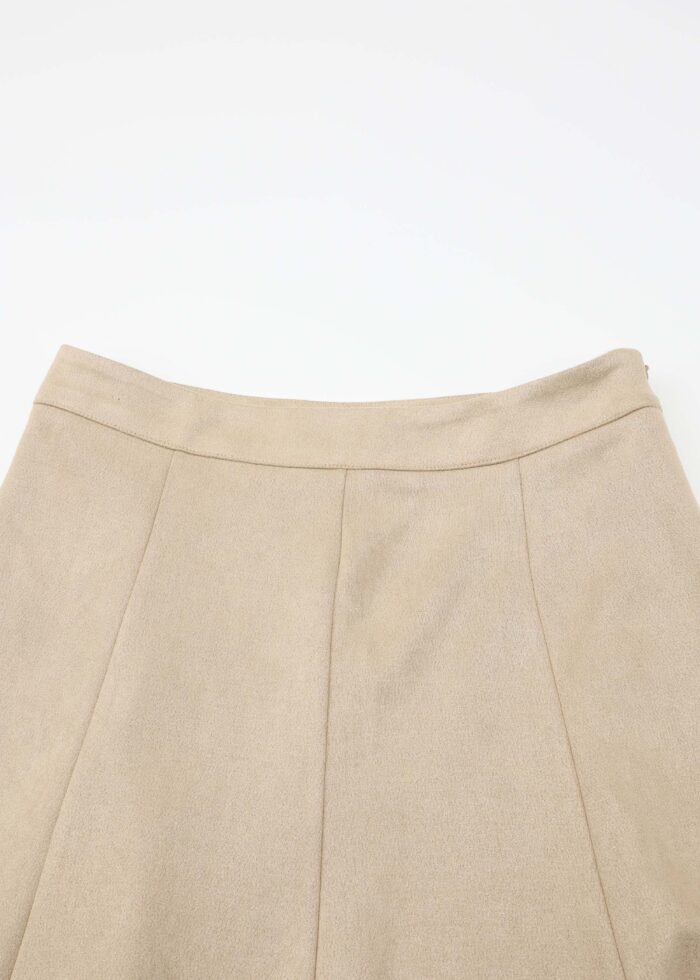 Women Suede Midi Skirt - Image 2