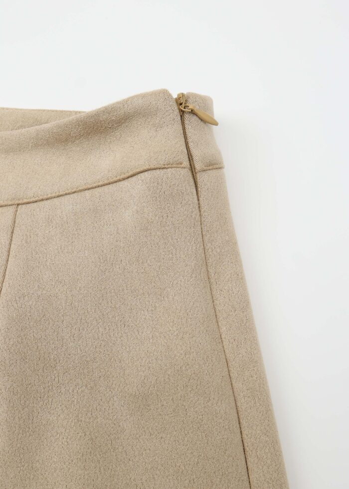 Women Suede Midi Skirt - Image 3